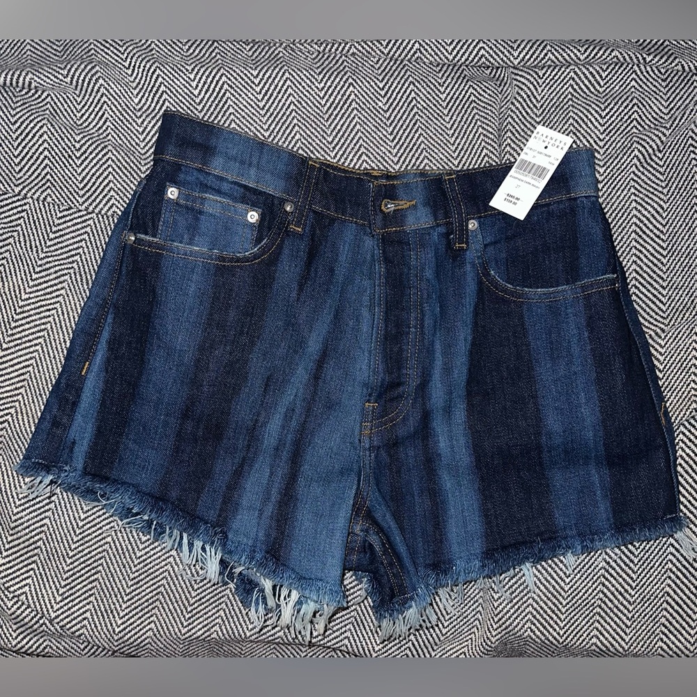 NWT Derek Lam Denim Women's Shorts, size 27 Barney’s, shades of blue
